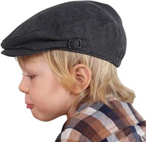 img 4 attached to 🧢 Stay Stylish on-the-go with Keepersheep Newsboy Driving Toddler Heather Boys' Accessories and Hats & Caps