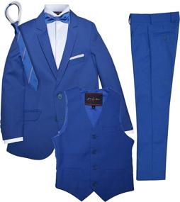 img 1 attached to Boys' Formal White Skinny Suit - Suits & Sport Coats for Boys