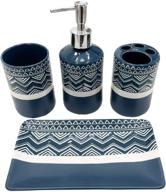 🛁 sunbright bathroom accessories complete set: soap dispenser, toothbrush holder, tumbler, towel tray - organize your countertop vanity! logo