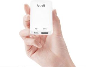 img 4 attached to 🔌 Быстрое зарядное устройство BUDI USB C 20W с двумя портами PD USB C/QC 3.0 для стены, компактный складной штекер, портативный адаптер для путешествий для iPhone 12/Mini/Pro Max, iPad Pro, AirPods Pro, Galaxy и др.