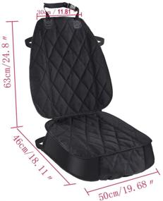 img 2 attached to 🐾 Top-Quality Waterproof Nonslip Car Seat Cover for Pets – Deluxe Thick Front Seat Protector for Dogs and Cats in Car and SUV - Black