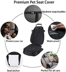 img 3 attached to 🐾 Top-Quality Waterproof Nonslip Car Seat Cover for Pets – Deluxe Thick Front Seat Protector for Dogs and Cats in Car and SUV - Black