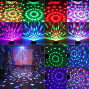 img 3 attached to 🎉 Sound Activated Disco Ball Party Lights with Remote Control - 7 Color Modes Strobe Light for Home Room Dance, Birthday, DJ, Bar, Karaoke, Xmas, Wedding