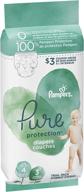 🏻 pampers pure protection disposable diapers size 4 (3 count) - hypoallergenic & unscented for effective baby protection logo