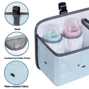 img 3 attached to Efficient and Stylish KADUNDI Hanging Diaper Caddy Organizer for Easy Baby Essentials Storage on Changing Table