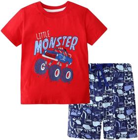 img 4 attached to 🦕 BIBNice Toddler Clothing Dinosaur Bs20 Tz016 Boys' Clothing Sets: Stylish and Versatile Outfits for Your Little Explorer