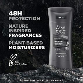 img 2 attached to 🧔 Dove Men + Care Charcoal Natural Inspired Antiperspirant Deodorant for Men - 2.6oz (4 Count)