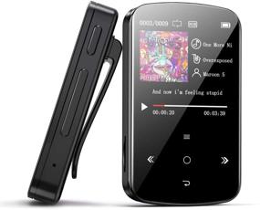 img 4 attached to 🎧 Мини-спортивный MP3-плеер с Bluetooth - 32 ГБ, Шагомер, FM-радио, Голосовой рекордер, Поддержка карты TF до 128 ГБ, В комплекте беговые наушники