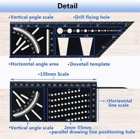 img 1 attached to 📏 Деревянный измерительный линейка для деревообработки ZOTA: Точный алюминиевый инструмент с знаками препинания
