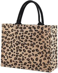 img 4 attached to Shoulder Capacity Shopping 16 5X13X7 Leopard Women's Handbags & Wallets