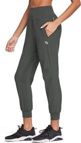 img 2 attached to 🩳 BALEAF Women's Quick Dry 7/8 High Waisted Running Pants Lightweight Athletic Sport Jogger Pants