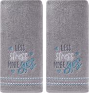 🌿 gray skl home hand towel: experience less stress, embrace more yes - by saturday knight ltd. logo