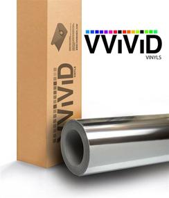 img 2 attached to 🌟 VViViD Silver Mirror Chrome Cast Vinyl Wrap - Self-Adhesive Film for Decals, Bubble-Free Installation, Air-Release Technology - 3mil Thickness, (.5ft x 5ft)