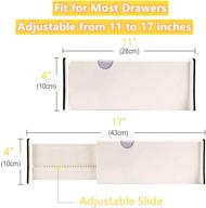 🗃️ adjustable drawer divider organizers 6 pack – expandable 11-17 inches for bedroom, closet, baby drawer organization, office desk, kitchen storage логотип