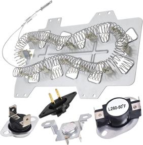img 4 attached to 🔥 Samsung dv42h5000ew/a3 dv45h7000ew/a2 dv48h7400ew/a2 Нагревательный элемент с DC47-00019A, DC47-00018A Термостатом, DC47-00016A Термистором, DC32-00007A и DC96-00887A Термическим предохранителем.