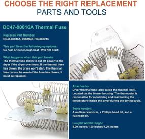 img 2 attached to 🔥 Samsung dv42h5000ew/a3 dv45h7000ew/a2 dv48h7400ew/a2 Нагревательный элемент с DC47-00019A, DC47-00018A Термостатом, DC47-00016A Термистором, DC32-00007A и DC96-00887A Термическим предохранителем.