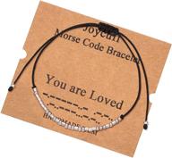 joycuff morse code bracelets: unique and funny silk wrap 🎁 jewelry for women & girls - perfect handmade gifts for her logo