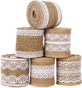 img 4 attached to Burlap Ribbon DIY Party Decor – 13 Yards, 6 Rolls in Assorted Styles – Handmade Craft Ribbons for Wedding, Party, and Mason Jars