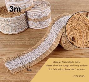 img 2 attached to Burlap Ribbon DIY Party Decor – 13 Yards, 6 Rolls in Assorted Styles – Handmade Craft Ribbons for Wedding, Party, and Mason Jars