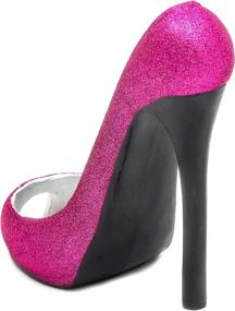 img 2 attached to 👠 Hilarious Home High Heel Wine Bottle Holder - Stylish Pink Glitter Conversation Starter Wine Rack