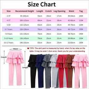 img 2 attached to Adorable BOOPH Little Girls Footless Leggings with Ruffle Tutu Skirts: Trendy Kids Tights Pants