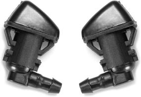 img 1 attached to 🚗 Belleone Replacement Front Windshield Washer Nozzle for 2008-2012 Liberty, 2006-2010 Jeep Commander, 2007-2011 Dodge Nitro - 2pcs Spray Jet Kit, 2 Pack - Part#55157319AA,4806312AA