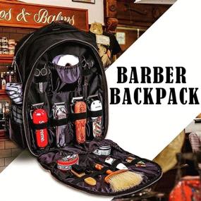 img 3 attached to 🎒 Large Capacity 3-in-1 Barber Backpack Bag for Clippers, Hairdressing Supplies, and Barber Shop Tools - Ultimate Hairdressing Storage Backpack