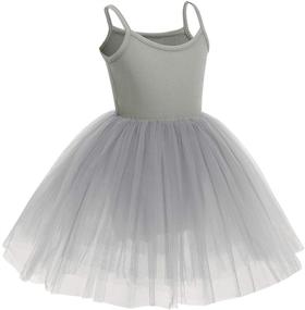 img 3 attached to 👗 Feather Ballerina Dress for Baby Girl: IBTOM CASTLE Kids Swan Princess Dance Costume for Pageant, Party, Prom, Birthday - Short Gown