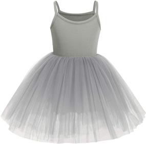 img 4 attached to 👗 Feather Ballerina Dress for Baby Girl: IBTOM CASTLE Kids Swan Princess Dance Costume for Pageant, Party, Prom, Birthday - Short Gown