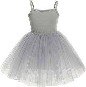 img 2 attached to 👗 Feather Ballerina Dress for Baby Girl: IBTOM CASTLE Kids Swan Princess Dance Costume for Pageant, Party, Prom, Birthday - Short Gown