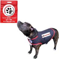 dogmations dog anxiety jacket calming coat: vet-recommended stress relief vest for large dogs - black логотип