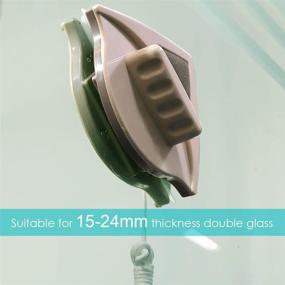 img 3 attached to 🧲 Magnetic Window Cleaner for High-Rise, Double Glazed Windows 0.5"-1" Thick (15-24mm) - Glass Wiper and Cleaning Tool - Coffee Color