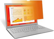 🔒 улучшенный золотой приватный фильтр 3m для ноутбука с широким экраном 15,6 дюймов - система крепления с соблюдением стандартов (gf156w9e) логотип