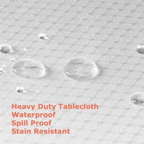 img 3 attached to Tektrum Jacquard Tablecloth Waterproof Resistant Food Service Equipment & Supplies