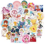 🌸 50pcs pack of waterproof cardcaptor sakura stickers for laptop, skateboard, snowboard, car, bicycle, luggage - japan anime cartoon decals logo