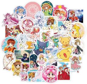 img 4 attached to 🌸 50pcs Pack of Waterproof Cardcaptor Sakura Stickers for Laptop, Skateboard, Snowboard, Car, Bicycle, Luggage - Japan Anime Cartoon Decals