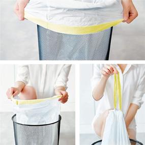 img 2 attached to 🗑️ Convenient 8 Gallon Medium Kitchen Drawstring Trash Bags - No Perforation for Bedroom, Kitchen, and Office Trash Cans (80 Count)