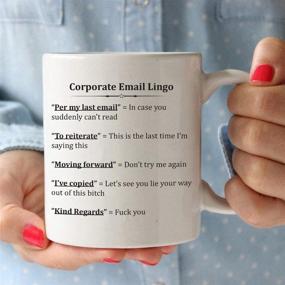 img 2 attached to 🤣 Bring Humor to the Office with the Corporate Email Lingo Funny Coffee Mug – Ideal Coworker Gag Gift – 11 oz Tea Cup in White