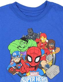 img 2 attached to Boys' Clothing: Marvel Super Adventures Sleeve T-Shirt - Tops, Tees & Shirts for Kids