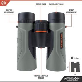 img 3 attached to Athlon Optics Argos G2 10x42 Gray HD Binoculars - Waterproof and Durable for Bird Watching, Hunting, Concerts, and Sports - Ideal for Adults and Kids