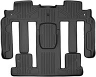 smartliner 2nd row black floor mat set for chevy traverse, buick enclave, saturn outlook, gmc acadia - compatible with 2009-2017 models logo