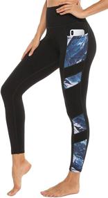 img 4 attached to Persit Pockets Waisted Leggings Athletic Sports & Fitness