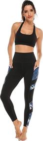 img 1 attached to Persit Pockets Waisted Leggings Athletic Sports & Fitness