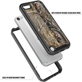 img 1 attached to Durable Camo iPod Touch Case with Built-in Screen Protector - Full-Body Protection for iPod Touch 7th/6th/5th Generation