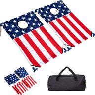 cornhole portable assemble framed carrying logo