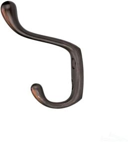 img 1 attached to 🧥 Rok Hardware 2 Pack Heavy Duty Oil-Rubbed Bronze Double Hook Hanger: Perfect for Home Wall Closets, Towels, Robes, and Coats