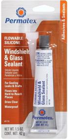 img 2 attached to 🔧 Permatex 81730 Flowable Silicone Windshield and Glass Sealer, 1.5 oz. - 4 Pack: Premium Solution for Durable Seal on Windshields and Glass Surfaces