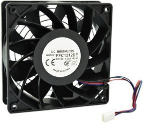 img 4 attached to Highfine 12cm 120mm 200CFM 4000RPM DC 12V 3-Pin 3-Wire CPU Cooling Fan FFC1212DE for PC Computer Case with Finger Guard Grill