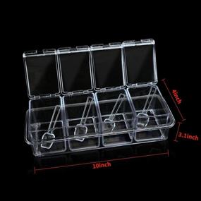 img 2 attached to 📦 Efficient Organizing with Faxco 4-Cell Clear Seasoning Rack Spice Box: Acrylic Storage Container with Cover and Spoon