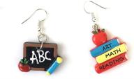 koedln blackboard earrings asymmetric creative logo